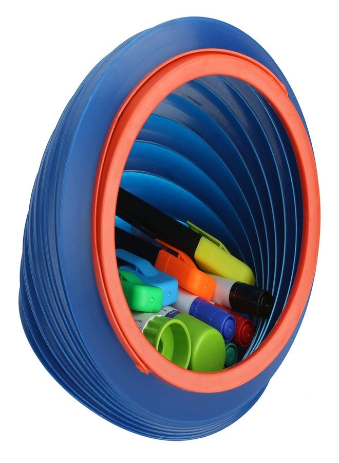 THE QUIRK BOX The Collapsible Plastic Bucket Dustbin Folding Organizer for Storage Box for Car and Home - 4 litres - Blue Color - Image 5